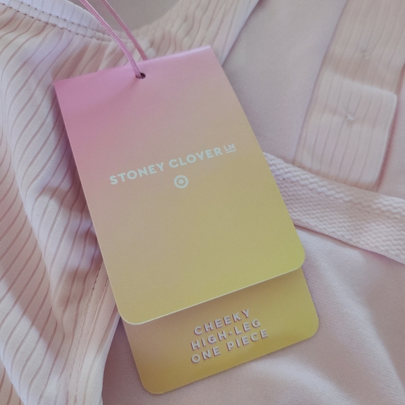 Stoney Clover Lane @Target Ribbed Henley One Piece Swimsuit Size M (8-10) - Picture 5 of 5